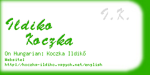 ildiko koczka business card
