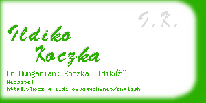 ildiko koczka business card